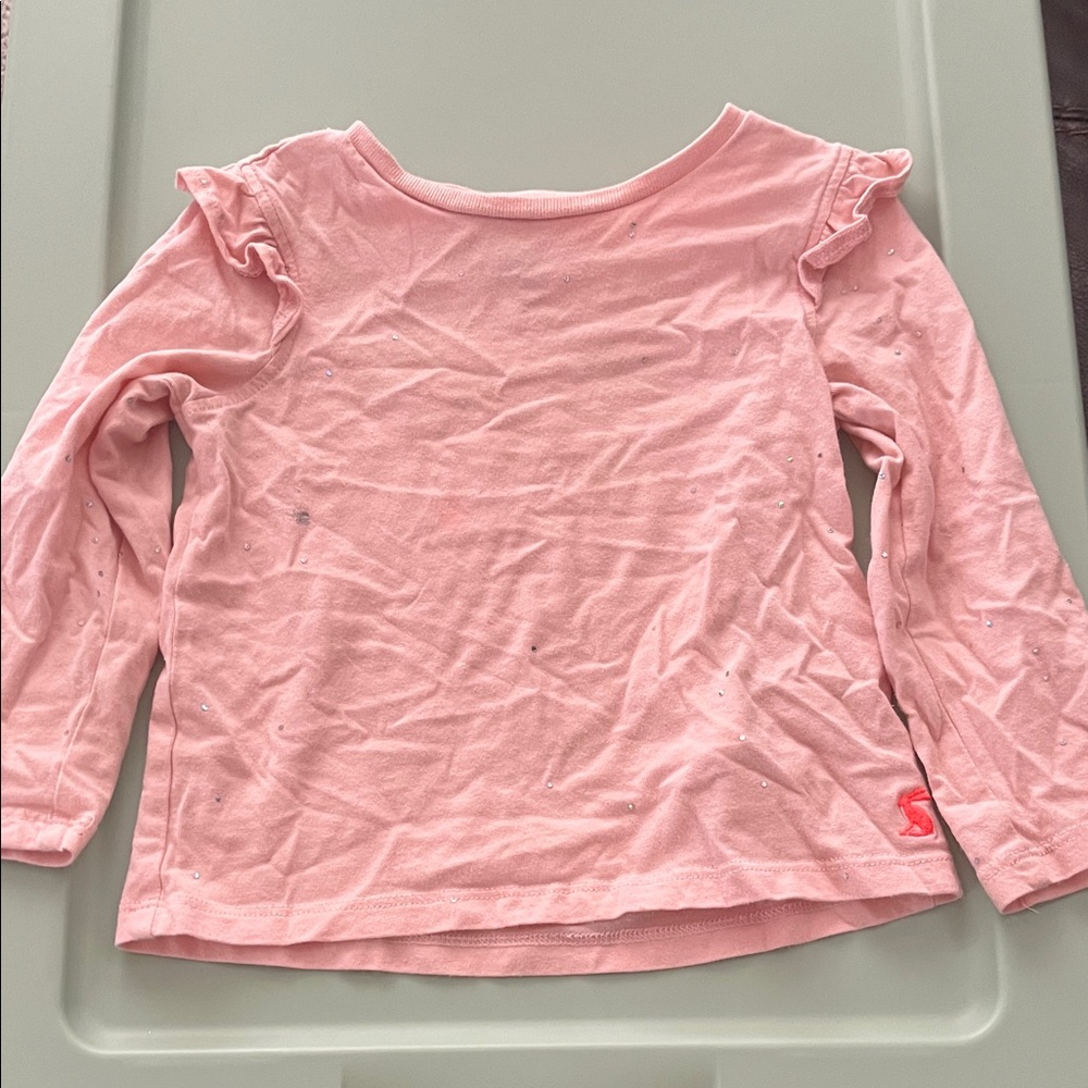 Pink Joules Ruffled Kids Top